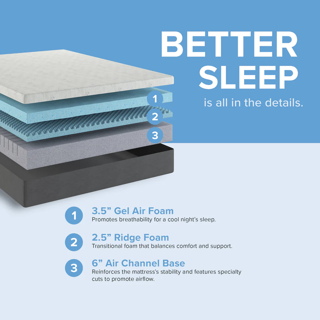 12” ESSENTIALS MEDIUM MEMORY FOAM MATTRESS